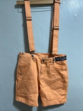 TIGER HORSE MASON STRETCH SHORTS Suspenders MANGO Orange SZ 24
